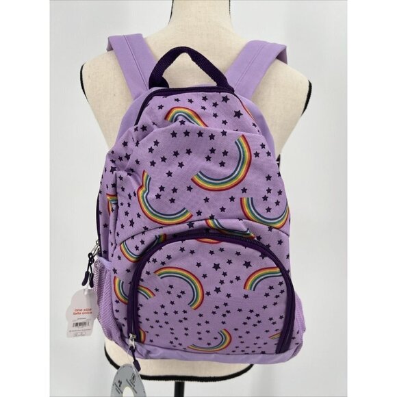 Wonder Nation Purple With Stars and Rainbows Backpack Adjustable Straps NWT - Picture 1 of 7